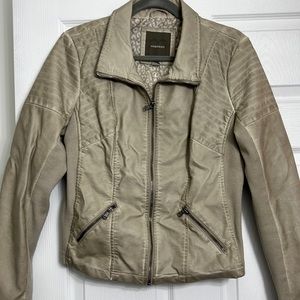 Maurice’s taupe leather jacket - size large